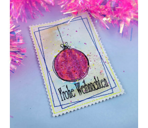 ADVENTSKALENDER 22. Dezember - Stickserie - ITH Postkarte Doodle Rahmen Vol. 2